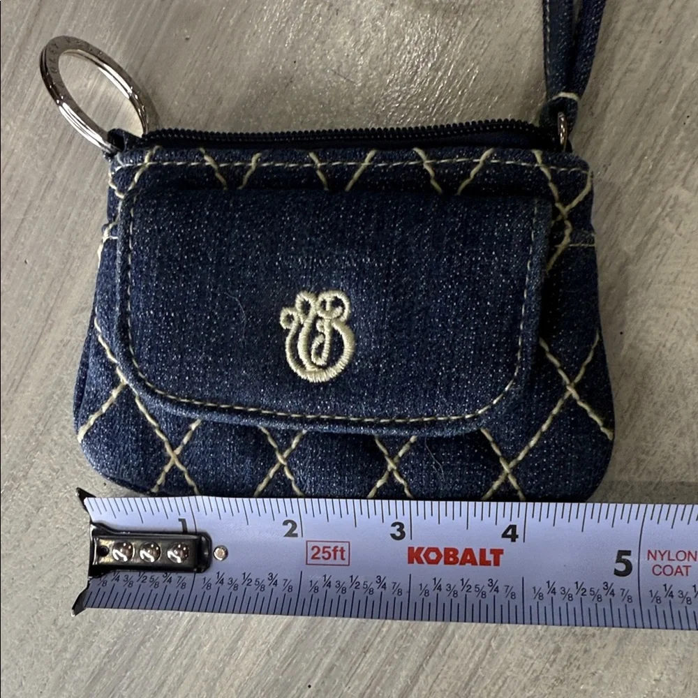 Vera Bradley Blue Denim Quilted Wristlet